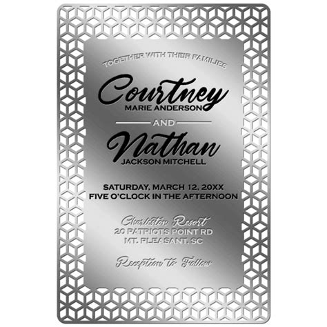 Unique Metal Invitations for Memorable Events